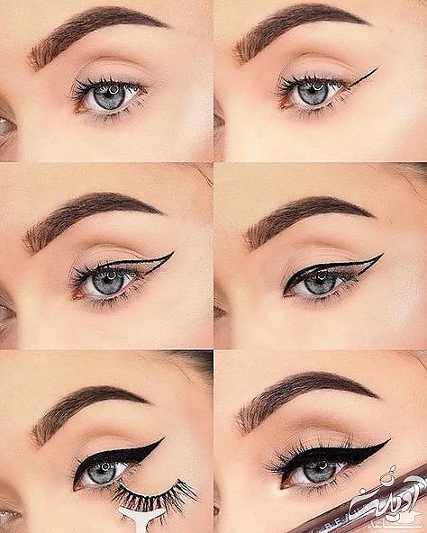 آموزش تصویری کشیدن خط چشم